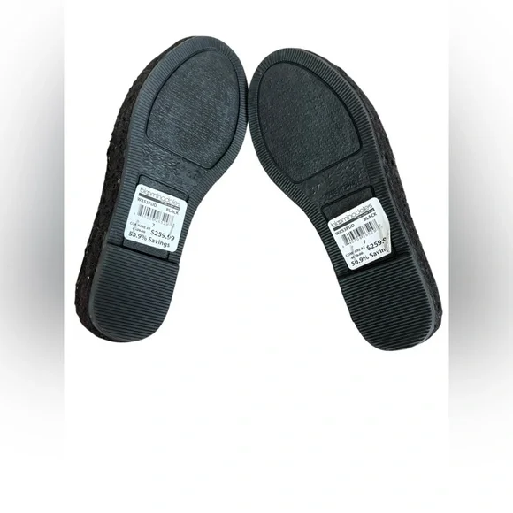 Valentino By Mario Valentino Black Espadrilles with Gold Emblem - Picture 6 of 7